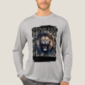 Fearless Roar – Bold Lion  Tri-Blend Shirt (Voorkant volledig)