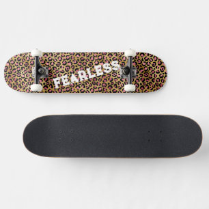FEARLESS roze luipaard - Afdruk wild dier Skateboard