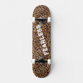 FEARLESS roze luipaard - Afdruk wild dier Skateboard (Voorkant)