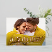 Fearless Script REAL FOIL Save The Date Kaart (Staand Voorkant)