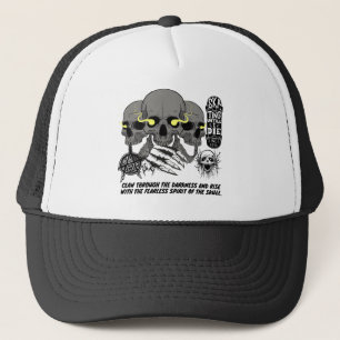 Fearless Skull Claw Trucker Hat - Gothic Dark Pet