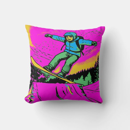 Fearless - Snowboarder Kussen (Voorkant)