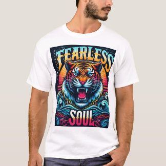 Fearless Soul - Levendige Tijger Artwork T-shirt