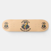Fearless Spirit: Bold Snake en Rozen artwork Skateboard (Horizontaal)