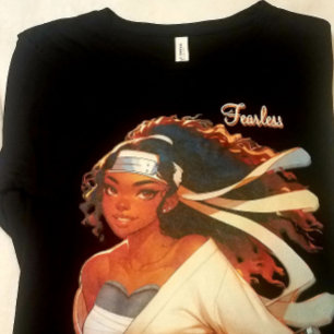 Fearless Vrouw Anime' Samurai Fighter Tri-Blend Shirt