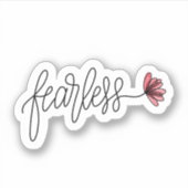 Fearless Word Flower-laptop | Afgesneden Sticker (Voorkant)