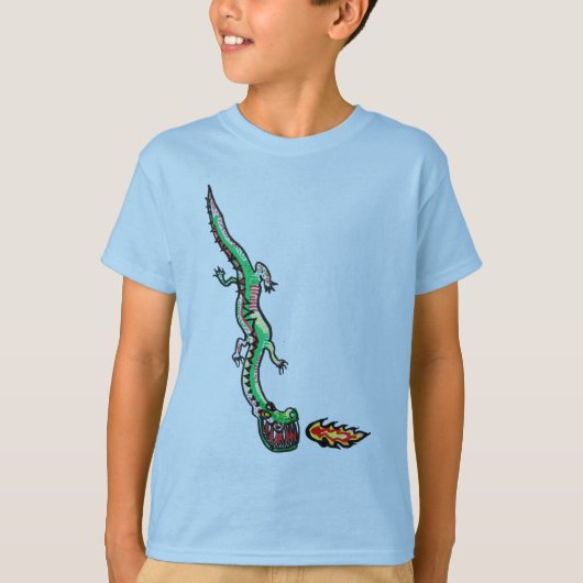 Fearsome Dragon Doodle Art T-shirt (Devant)
