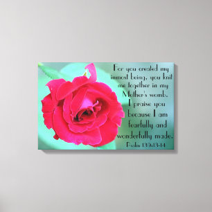 Feart en schitterend gemaakt Psalms tweesladig ver Canvas Afdruk