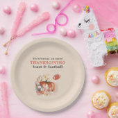 Feast en Football Thanksgiving Dinnelichtperk Papieren Bordje (Feest)