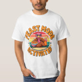 Feast Mode Activated Funny Turkey T-shirt Design (Devant)