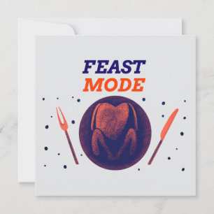 Feast Mode Activated – Grappige Thanksgiving Kaart