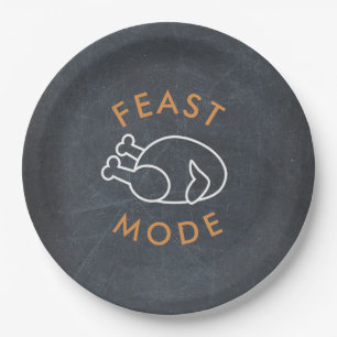 Feast Mode-alkboard Funny Thanksgiving Paper Papieren Bordje