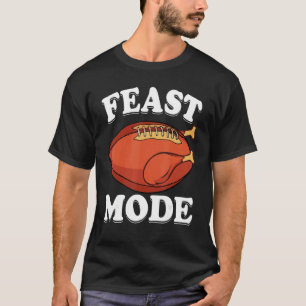Feast Mode Football  Thanksgiving Mannen T-shirt
