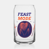 Feast Mode – Funny Thanksgiving Can Glass Blikvorm Glas (Voorkant)