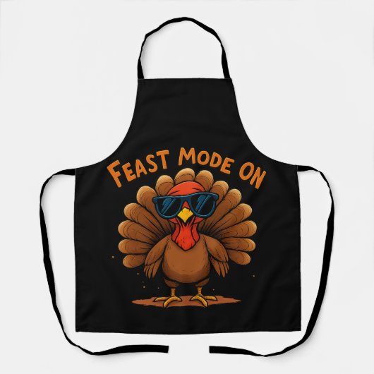 Feast Mode On Apron Schort (Voorkant)
