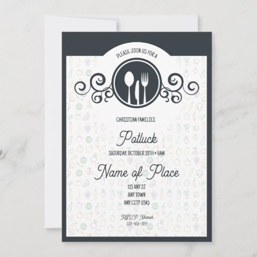 Feast of Faith Family Potluck Invitation (Devant)