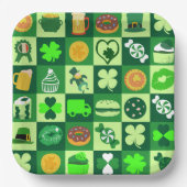 feast of saint patrick pattern  paper Bowls Papieren Bordje (Voorkant)