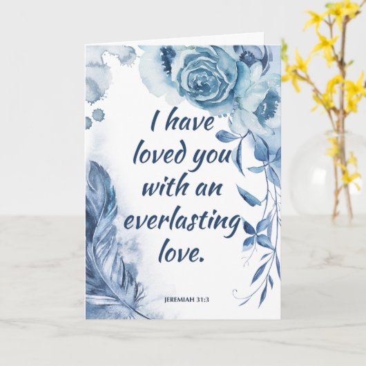 Feast of St. Valentine Blessings Scripture Quote Kaart (Gele Bloem)