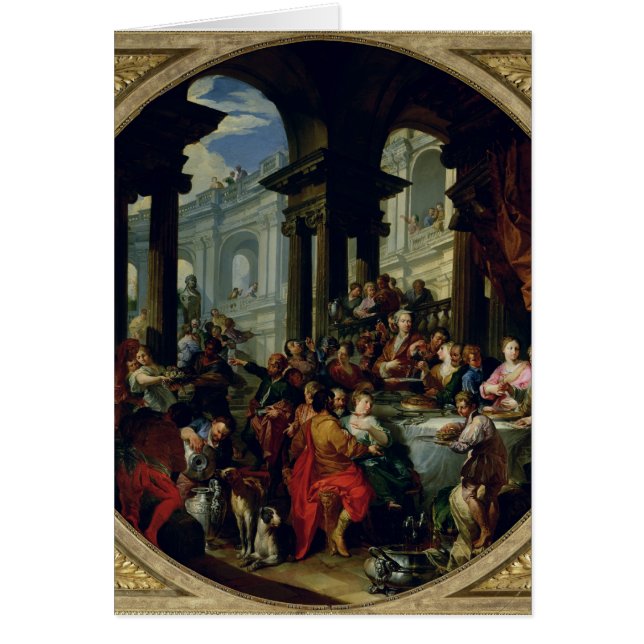 Feast onder een Ionic Portico, c.1720-25 (Voorkant)