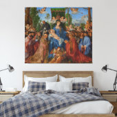 Feast van het Roos Garlands, 1506 (olie op hout) Canvas Afdruk (Insitu (Slaapkamer))