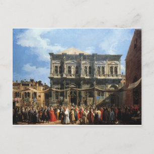 Feast van San Rocco door Canaletto Briefkaart