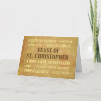 Feast van St. Christopher Religious Qualities