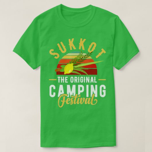 Feast van tabletten met Lulav en Etrog of Sukko T-shirt (Design voorkant)