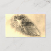 Feather Art Sepia visitekaartjes Custom Design (Voorkant)
