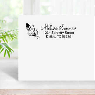 Feather Beads Tribal Boho Amulet Adres Rubberstempel