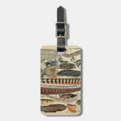 Feather Bird Wildlife Antiek veren Bagagelabel (Voorkant verticaal)