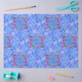 Feather blue paper tissuepapier (Craft)