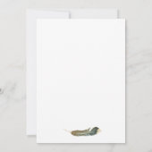 Feather Duo | Waterverf bruiloft uitnodigen Kaart (Achterkant)