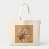 "Feather Elegance Canvas tas" Grote Tote Bag (Voorkant)