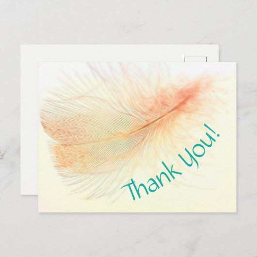 Feather Hartelijk dank Briefkaart (Voorkant / Achterkant)