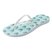 Feather heart in soft green teenslippers (Schuin)