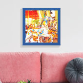 Feather Horse Carrousel draaimolen Canvas Afdruk (Insitu (Woonkamer))