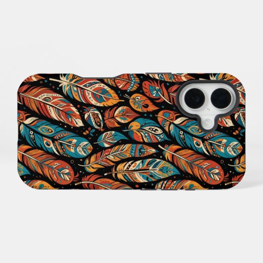 Feather iPhone Case iPhone 16 Hoesje (Achterkant horizontaal)