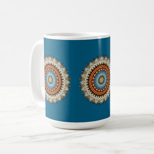 Feather Mandala  Mug (Devant gauche)