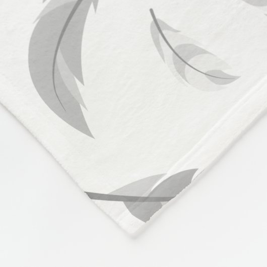 Feather pattern fleece deken (Hoek)