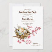 Feather the Nest Baby shower Invitation (Devant)