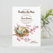 Feather the Nest Baby shower Invitation (Debout devant)