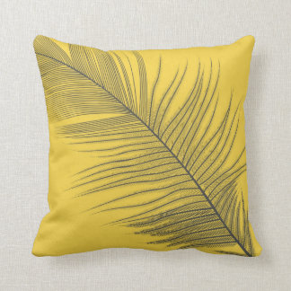 Feather Yellow Pillow Kussen