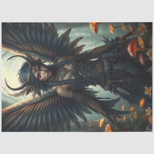 Feathered Fairy Fantasy Tissuepapier (Voorkant)