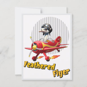 " FEATHERED FLYER " BRIEFKAART