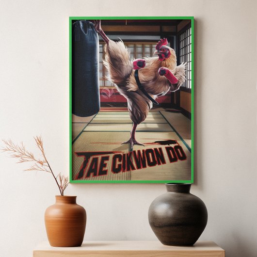 Feathered Fury: Kip Kicking Ponsen Bag Poster