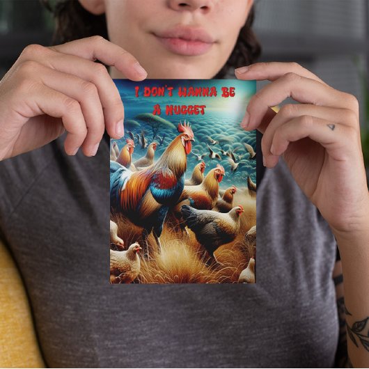 Feathered Gathering: Kippen zwerven in weide Briefkaart