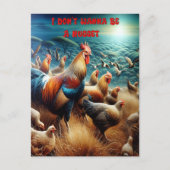 Feathered Gathering: Kippen zwerven in weide Briefkaart (Voorkant)