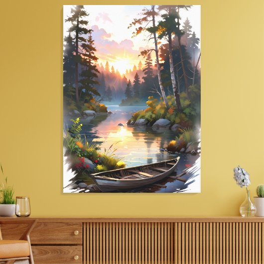 Feathered Serenity Canvas Afdruk (Insitu (Woonkamer))