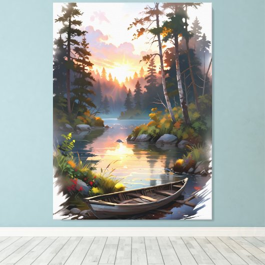 Feathered Serenity Canvas Afdruk (Insitu (Houten vloer))