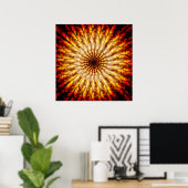 Feathered Sun Mandala Poster (Thuiskantoor)